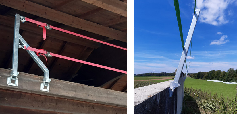 Seitliches schwenkbares Geländer